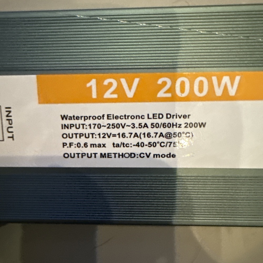 Waterproof 12V 200w Electronic‎ LED Driver - Picture 2 of 5